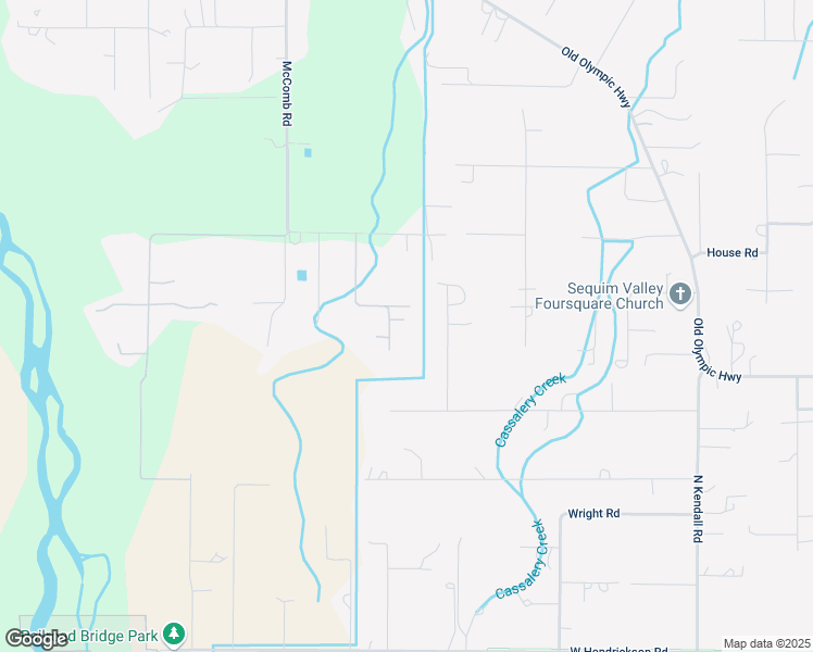 map of restaurants, bars, coffee shops, grocery stores, and more near 53 Big Sky Ln in Sequim