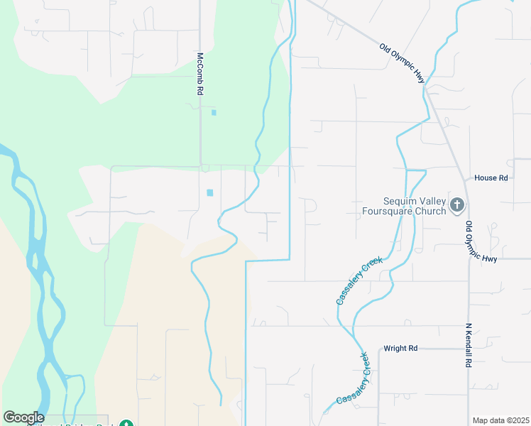 map of restaurants, bars, coffee shops, grocery stores, and more near McComb Lane in Sequim