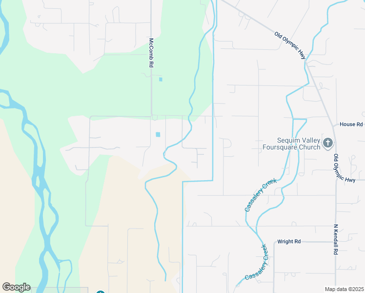 map of restaurants, bars, coffee shops, grocery stores, and more near McComb Lane in Sequim