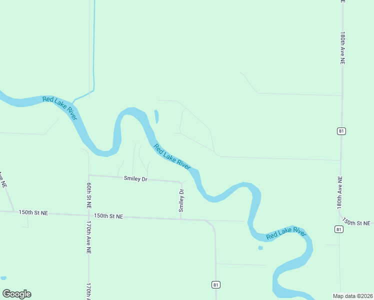map of restaurants, bars, coffee shops, grocery stores, and more near 17399 153rd Street Northeast in Thief River Falls