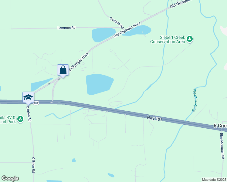 map of restaurants, bars, coffee shops, grocery stores, and more near 40 Sieberts Creek Rd in Port Angeles