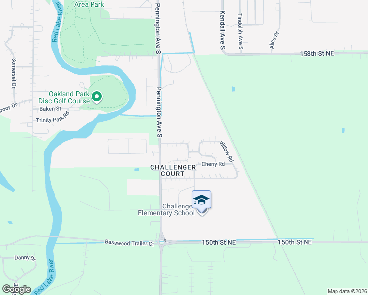 map of restaurants, bars, coffee shops, grocery stores, and more near 422 Hickory Road in Thief River Falls