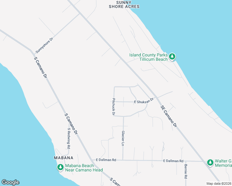 map of restaurants, bars, coffee shops, grocery stores, and more near 1345 Pilchuck Drive in Camano