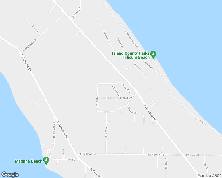 map of restaurants, bars, coffee shops, grocery stores, and more near 3026 South Sultan Drive in Camano