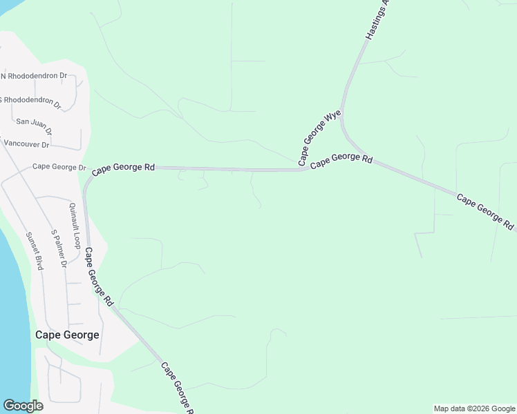 map of restaurants, bars, coffee shops, grocery stores, and more near 2333 Cape George Road in Port Townsend