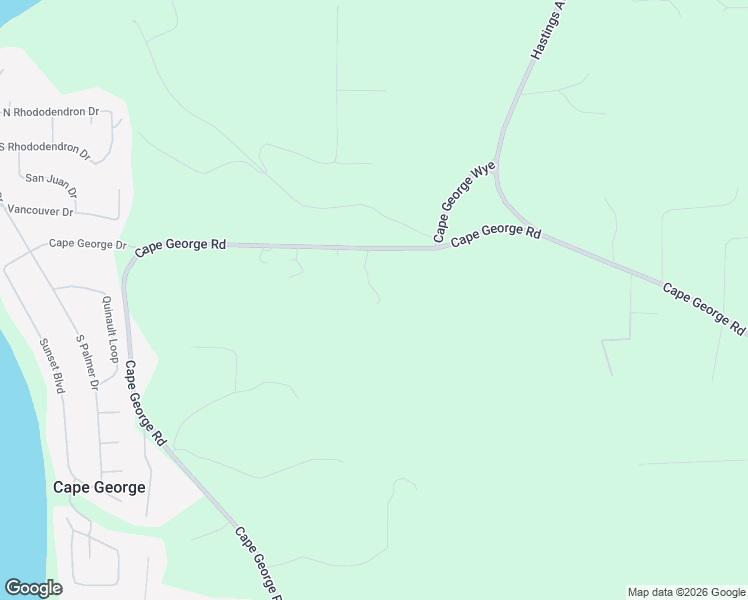 map of restaurants, bars, coffee shops, grocery stores, and more near 2333 Cape George Road in Port Townsend