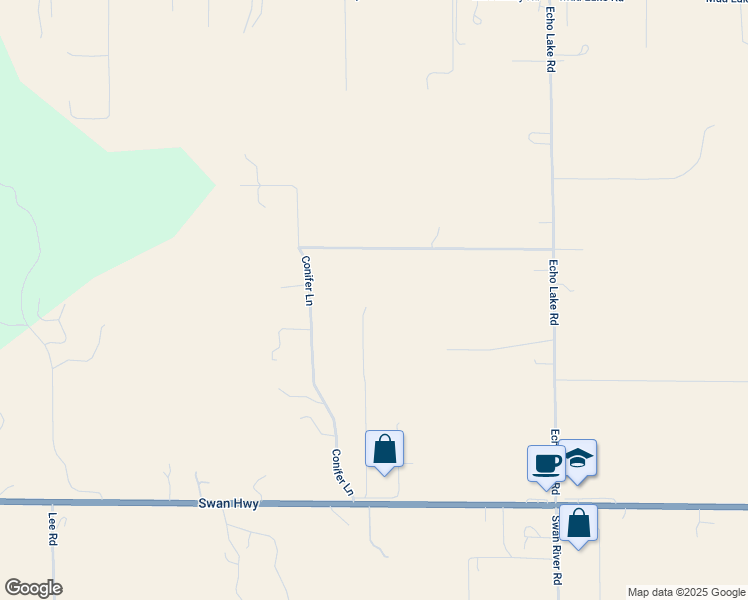 map of restaurants, bars, coffee shops, grocery stores, and more near 87 Margarita Trail in Bigfork