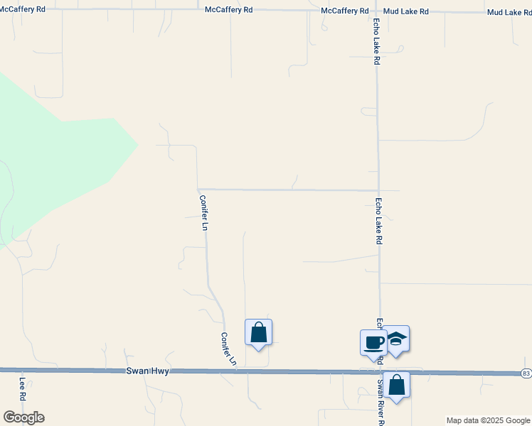 map of restaurants, bars, coffee shops, grocery stores, and more near 87 Margarita Trail in Bigfork