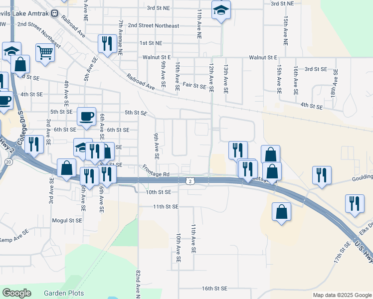 513 East Agassiz Circle Southeast, Devils Lake ND Walk Score