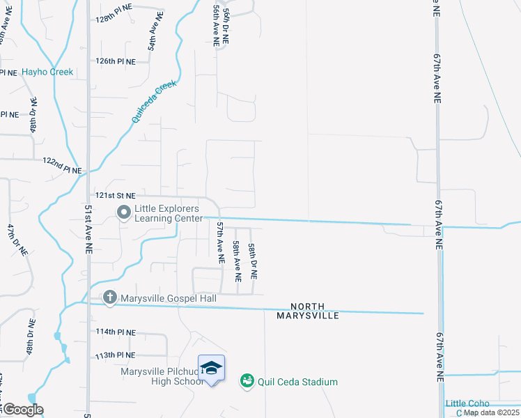 map of restaurants, bars, coffee shops, grocery stores, and more near 5826 120th Place Northeast in Marysville