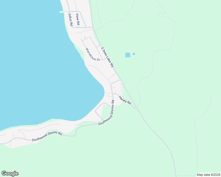 map of restaurants, bars, coffee shops, grocery stores, and more near 4549 Southwood Shores Road in Loon Lake