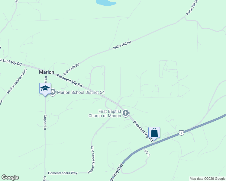map of restaurants, bars, coffee shops, grocery stores, and more near 15 Old Creek Road in Marion