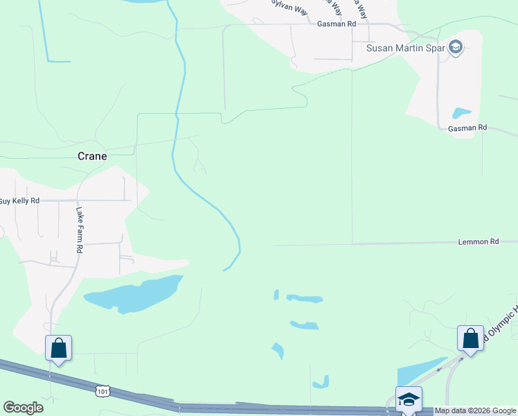 map of restaurants, bars, coffee shops, grocery stores, and more near 1002 Lemmon Road in Port Angeles