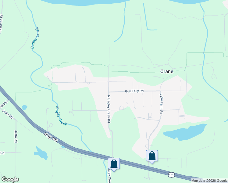 map of restaurants, bars, coffee shops, grocery stores, and more near 21 Guy Kelly Road in Port Angeles