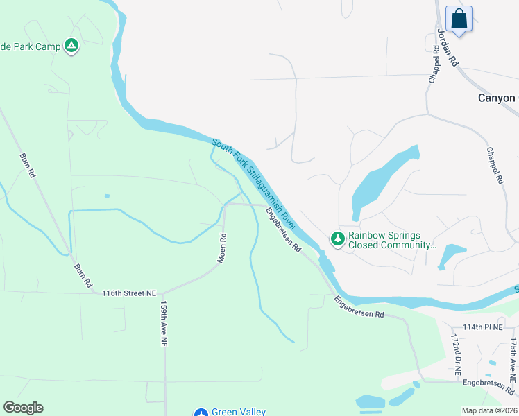 map of restaurants, bars, coffee shops, grocery stores, and more near 16332 Engebretsen Rd in Granite Falls