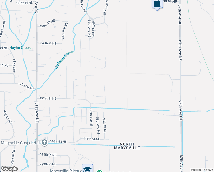 map of restaurants, bars, coffee shops, grocery stores, and more near 12213 58th Drive Northeast in Marysville