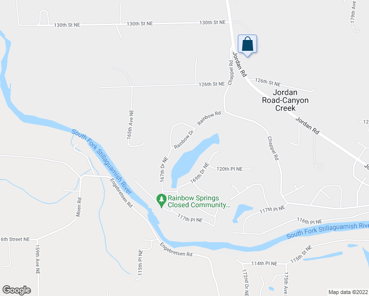 map of restaurants, bars, coffee shops, grocery stores, and more near 12203 Rainbow Drive in Arlington