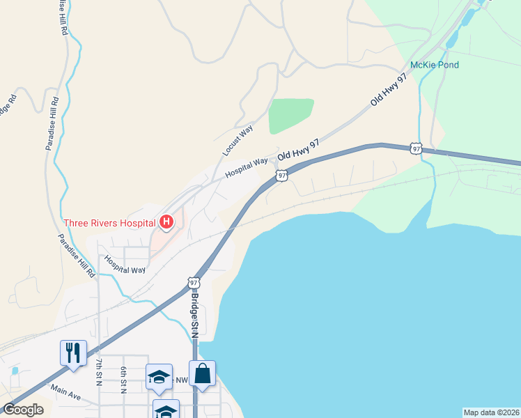 map of restaurants, bars, coffee shops, grocery stores, and more near 100 River Plaza in Brewster