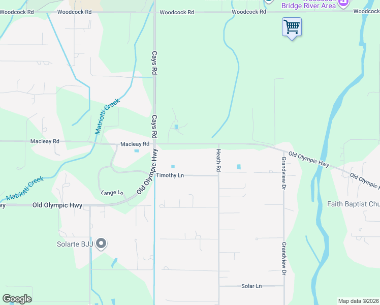 map of restaurants, bars, coffee shops, grocery stores, and more near 6812 Old Olympic Highway in Sequim