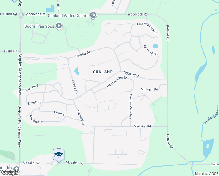 map of restaurants, bars, coffee shops, grocery stores, and more near 131 Horizon View Drive in Sequim