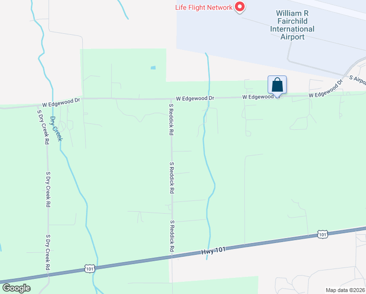 map of restaurants, bars, coffee shops, grocery stores, and more near 4026 South Cayanus Road in Port Angeles