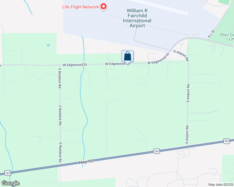 map of restaurants, bars, coffee shops, grocery stores, and more near 3960 South Tyler Road in Port Angeles