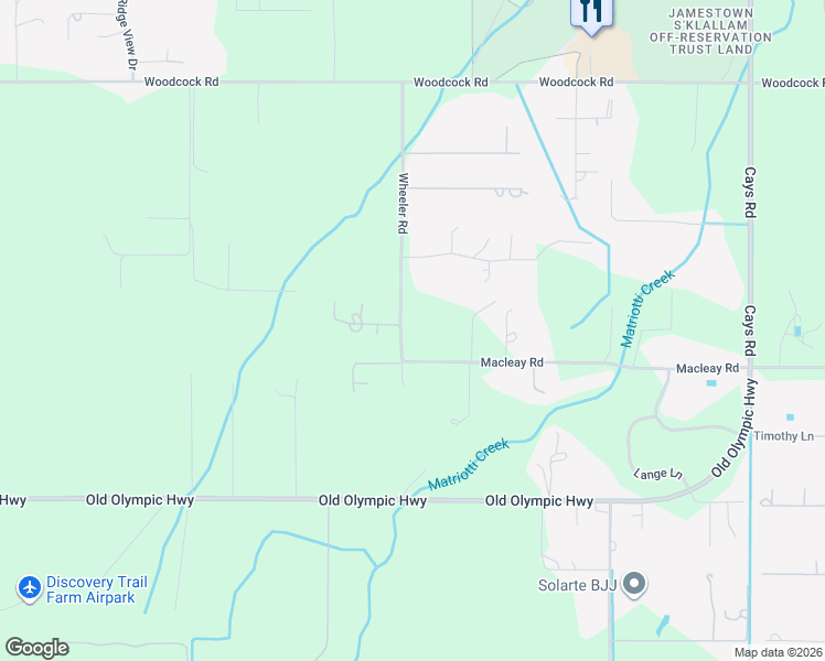 map of restaurants, bars, coffee shops, grocery stores, and more near 540 Macleay Road in Sequim