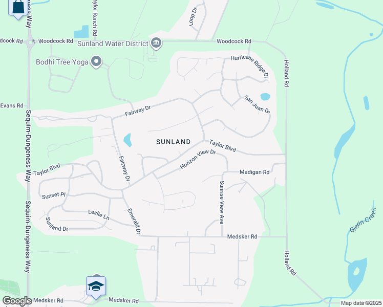map of restaurants, bars, coffee shops, grocery stores, and more near 131 Horizon View Drive in Sequim