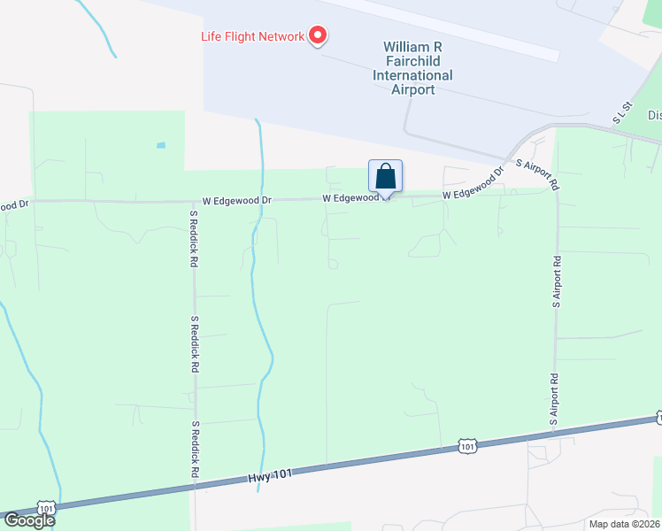 map of restaurants, bars, coffee shops, grocery stores, and more near 3960 South Tyler Road in Port Angeles
