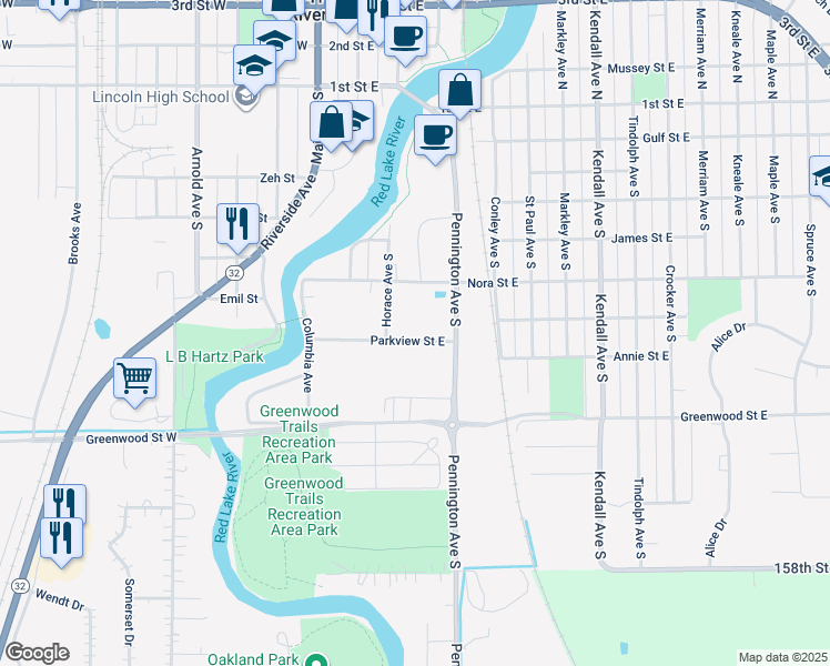 211 Parkview Street East, Thief River Falls MN Walk Score