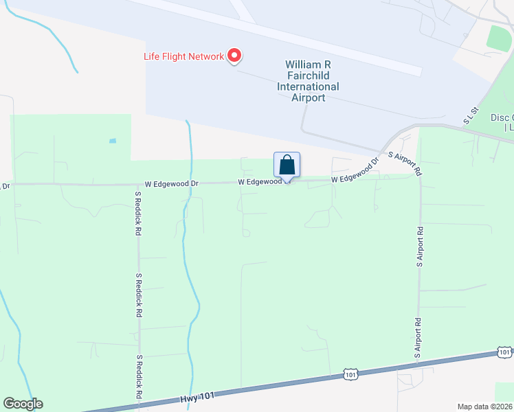 map of restaurants, bars, coffee shops, grocery stores, and more near 3951 South Tyler Road in Port Angeles