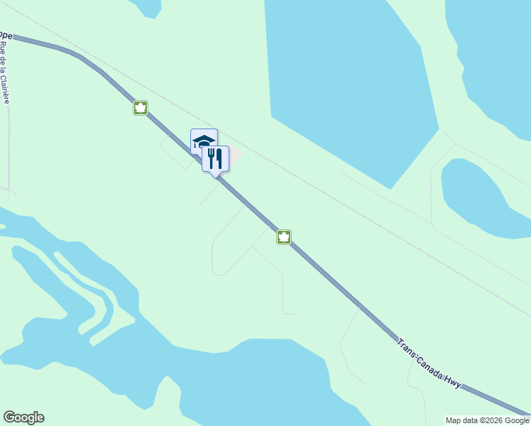 map of restaurants, bars, coffee shops, grocery stores, and more near Route de Saint-Philippe in Val-d'Or