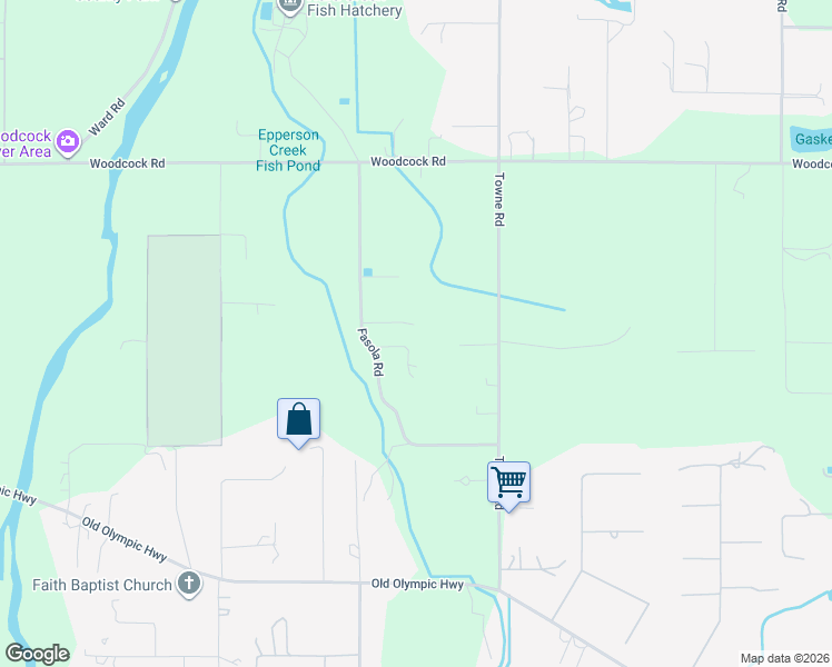 map of restaurants, bars, coffee shops, grocery stores, and more near 456 Fasola Road in Sequim