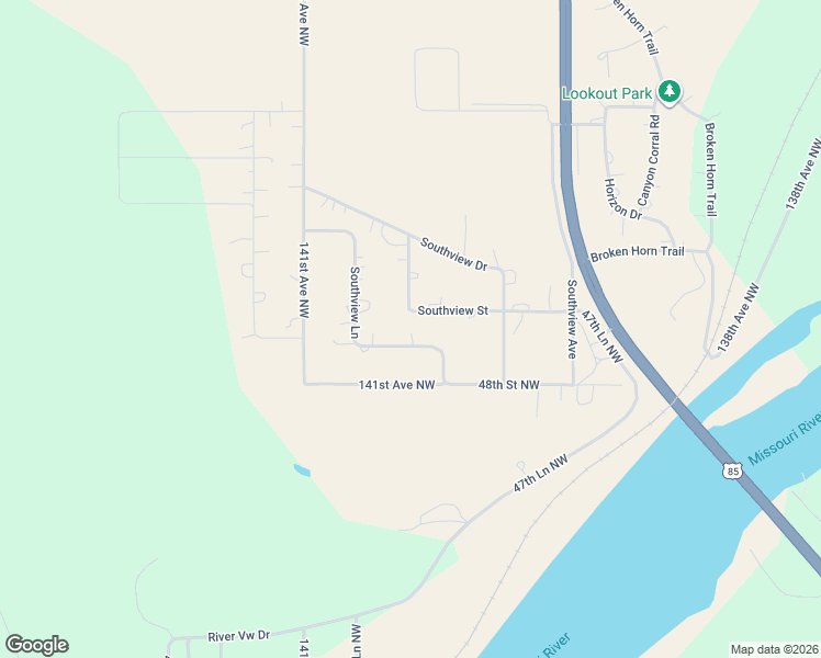 map of restaurants, bars, coffee shops, grocery stores, and more near 4820-4824 Southview Street in Williston