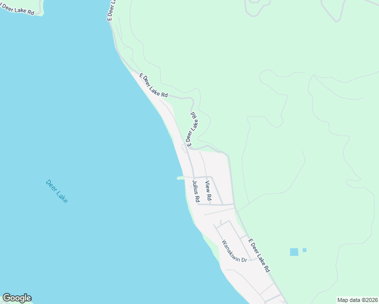 map of restaurants, bars, coffee shops, grocery stores, and more near 4626 Julius Drive in Loon Lake