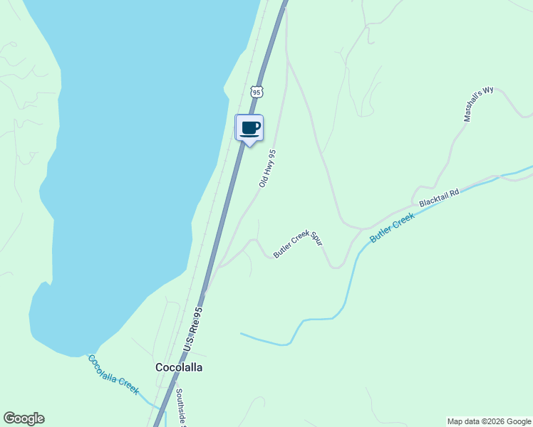 map of restaurants, bars, coffee shops, grocery stores, and more near 65 Beacon Hill Road in Cocolalla