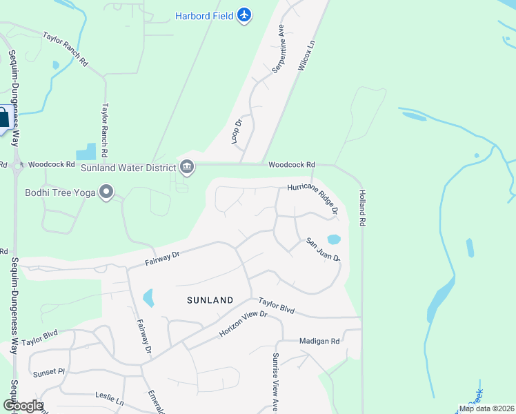 map of restaurants, bars, coffee shops, grocery stores, and more near 110 Ridgetop Place in Sequim