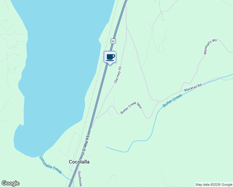 map of restaurants, bars, coffee shops, grocery stores, and more near 65 Beacon Hill Road in Cocolalla