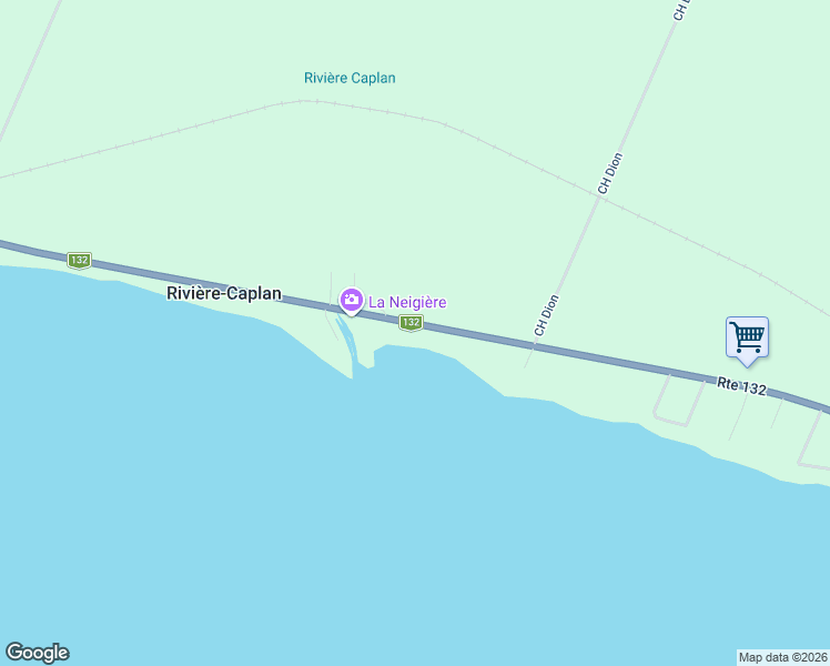 map of restaurants, bars, coffee shops, grocery stores, and more near 356 Boulevard Perron Ouest in Caplan
