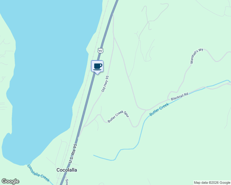 map of restaurants, bars, coffee shops, grocery stores, and more near 382 Blacktail Road in Cocolalla