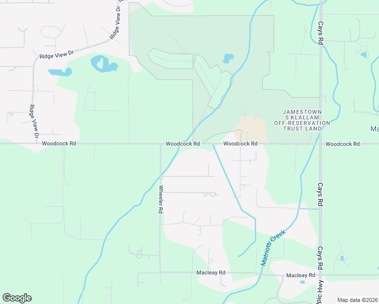 map of restaurants, bars, coffee shops, grocery stores, and more near 1734 Woodcock Road in Sequim