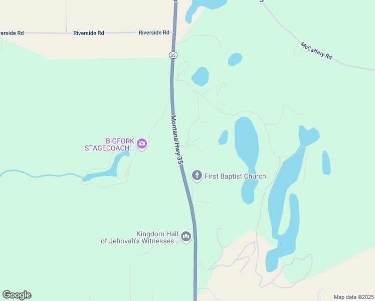 map of restaurants, bars, coffee shops, grocery stores, and more near 173 Parker Ridge Road in Bigfork