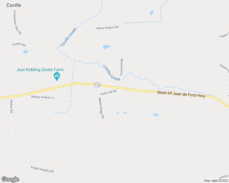map of restaurants, bars, coffee shops, grocery stores, and more near 127 Holly Hill Road in Port Angeles