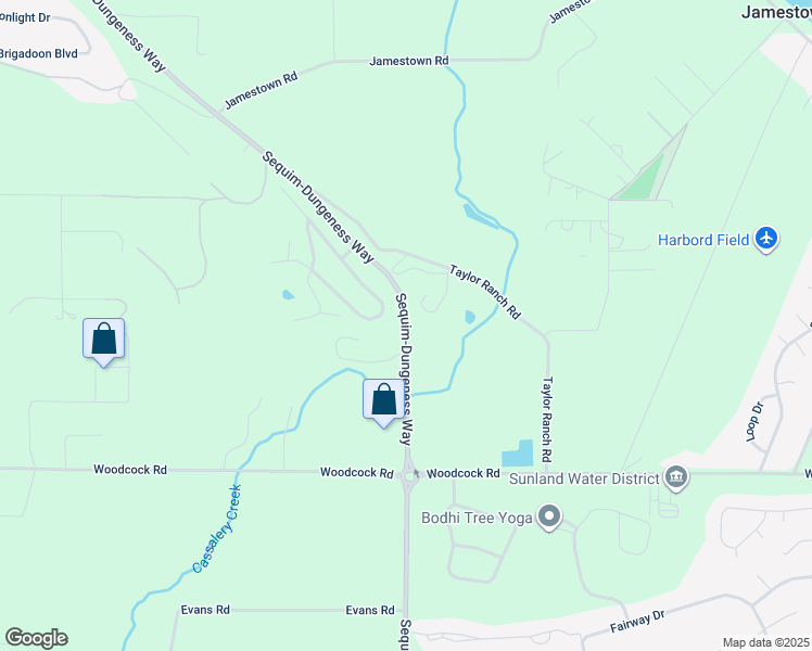map of restaurants, bars, coffee shops, grocery stores, and more near Sequim-Dungeness Way in Sequim