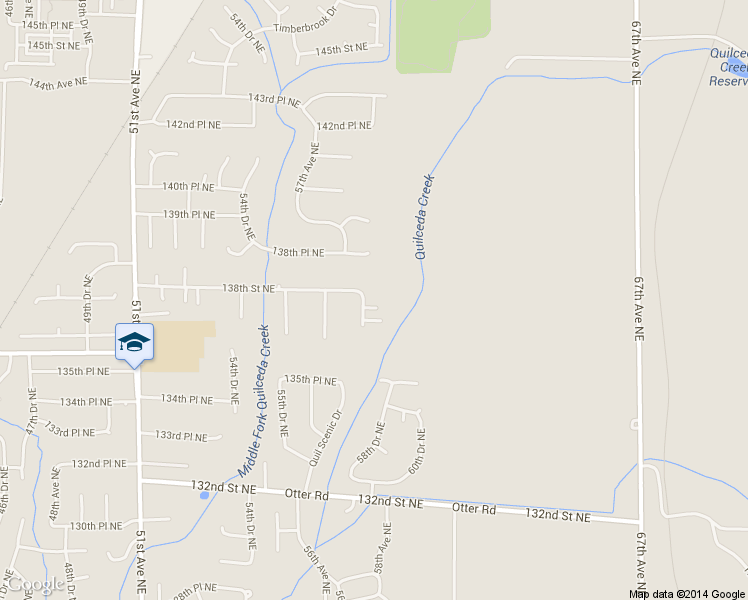 map of restaurants, bars, coffee shops, grocery stores, and more near 13729 58th Drive Northeast in Marysville