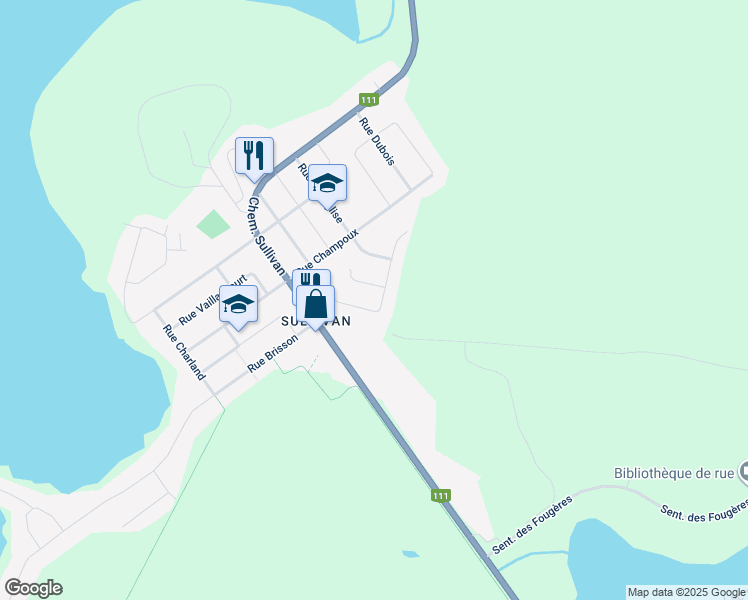 map of restaurants, bars, coffee shops, grocery stores, and more near 110 Rue du Curé-Quenneville in Val-d'Or