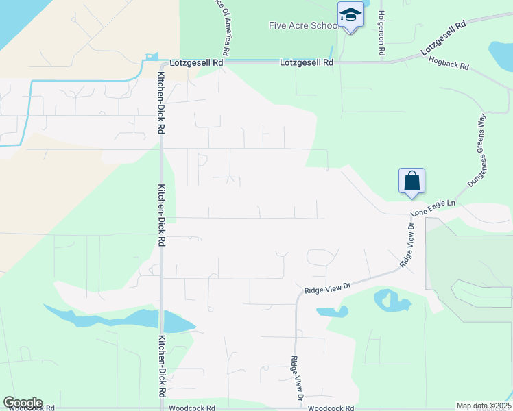map of restaurants, bars, coffee shops, grocery stores, and more near 301 Klahhane Road in Sequim