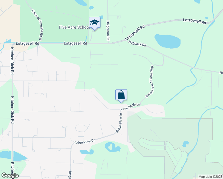 map of restaurants, bars, coffee shops, grocery stores, and more near 311 Nisbet Road in Sequim
