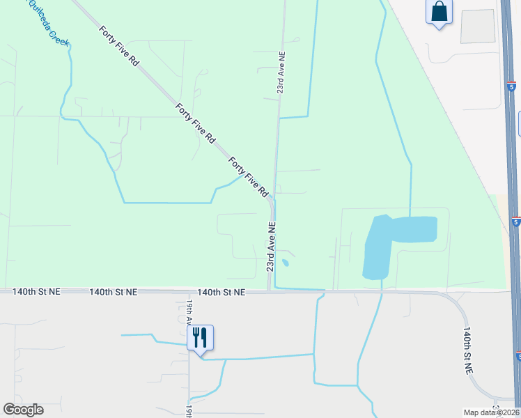 map of restaurants, bars, coffee shops, grocery stores, and more near 2209 143rd Place Northeast in Marysville