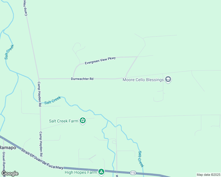 map of restaurants, bars, coffee shops, grocery stores, and more near 446 Durwachter Road in Port Angeles